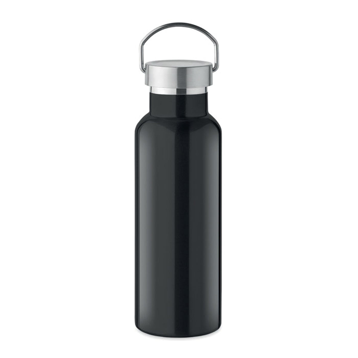 Vacum-thermosfles-met-handvat-Gerecycled-RVS-500-ml-bedrukken-zwart