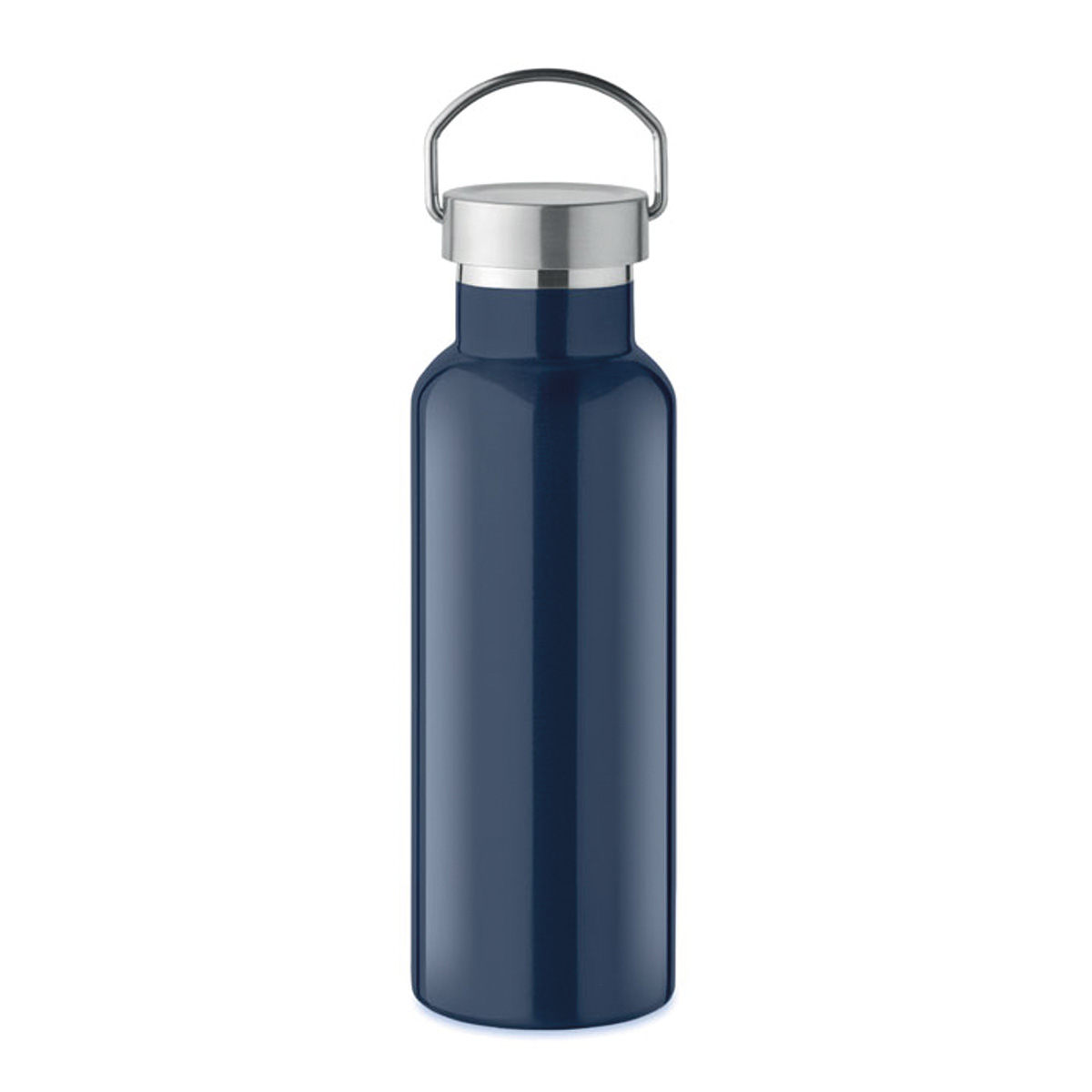 Vacum-thermosfles-met-handvat-Gerecycled-RVS-500-ml-bedrukken-donkerblauw