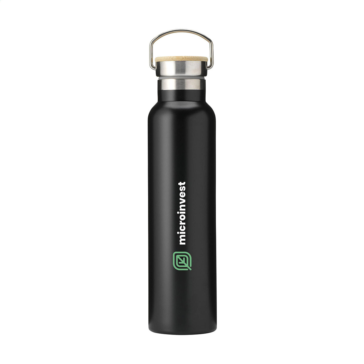 Thermosfles-Gerecycled-RVS-750-ml-bedrukken-zwart