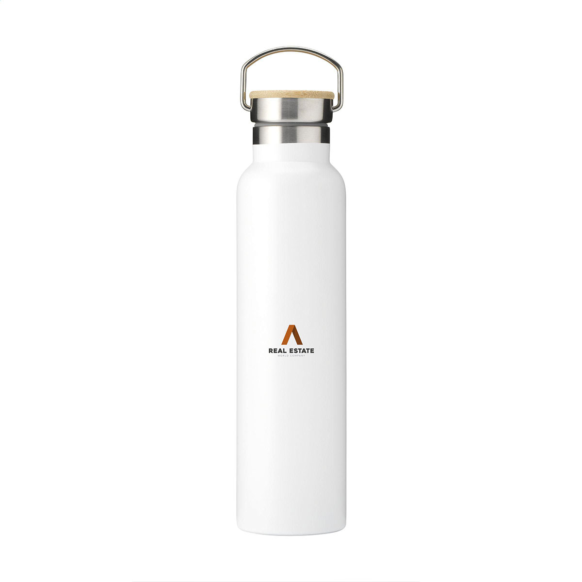 Thermosfles-Gerecycled-RVS-750-ml-bedrukken-wit