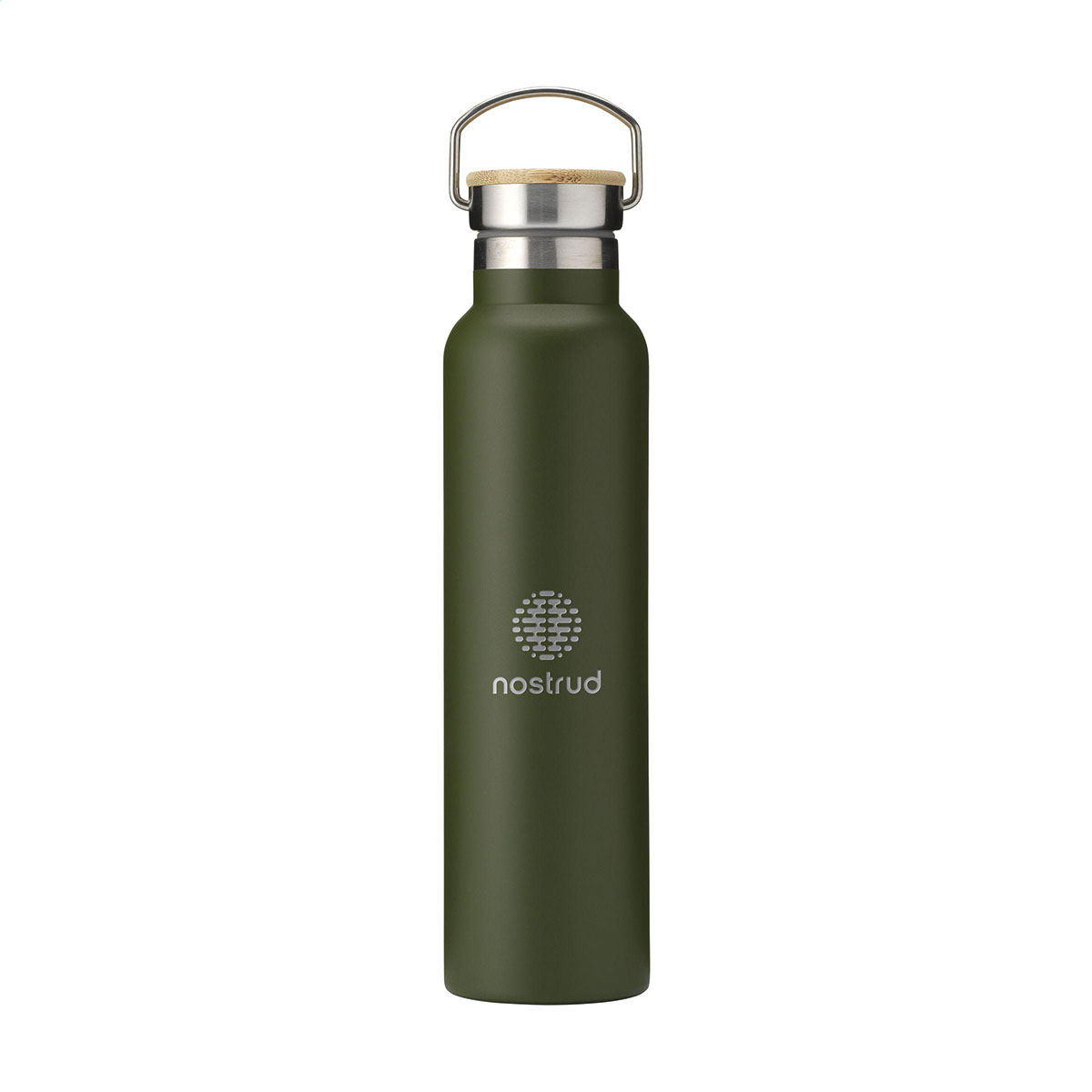 Thermosfles-Gerecycled-RVS-750-ml-bedrukken-donkergroen