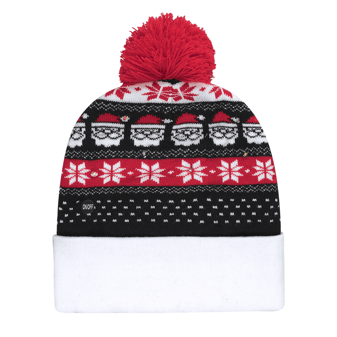 Kerstmuts-Acryl-6-LED-lampjes-bedrukken-multicolor