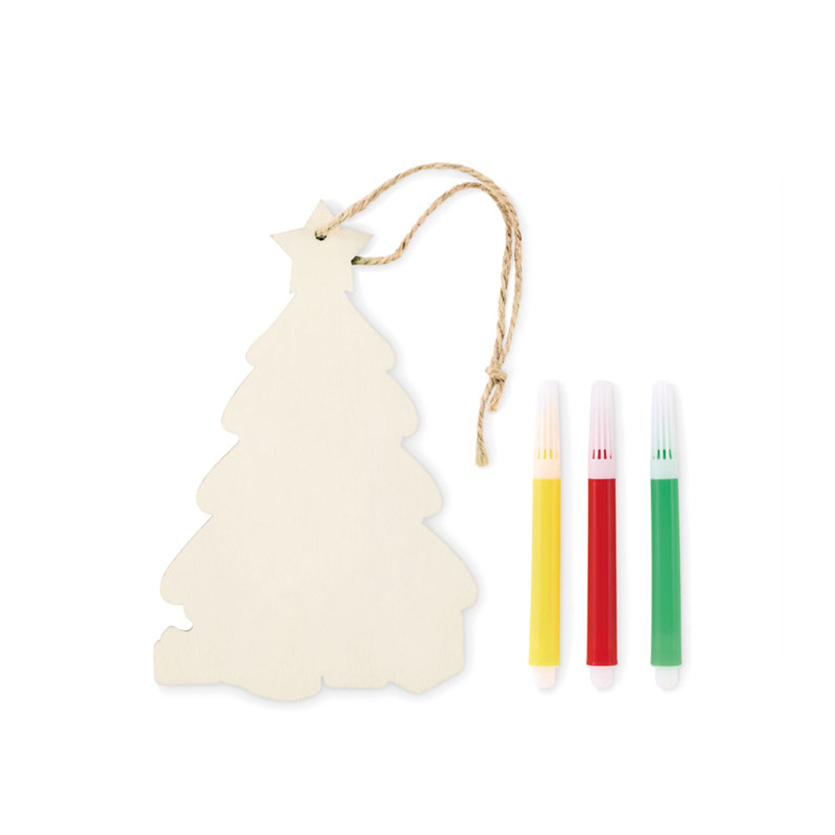 Kerstboomornament-Hout-Met-3-kleurstiften-bedrukken-beige