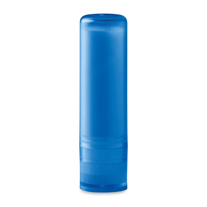 Vanille-lippenbalsem-stick-SPF10-bedrukken-transparant-blauw