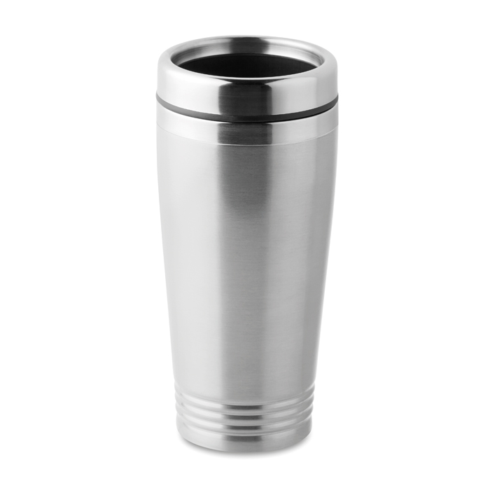 RVS-thermosbeker-met-kunststof-deksel-400-ml-bedrukken-zilver
