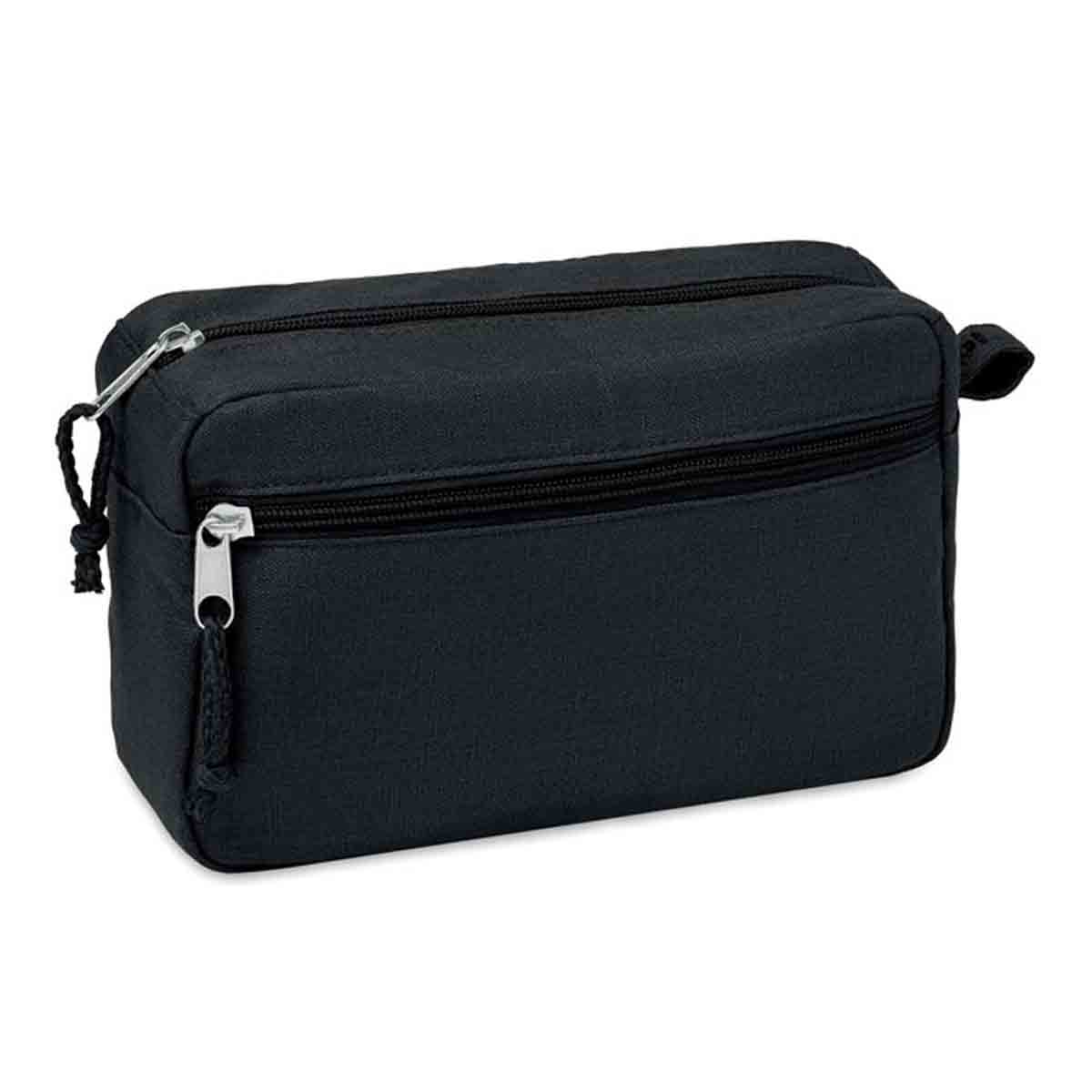 Toilettas-met-voorvak-Hennep-200-gm-21-x-13-cm-bedrukken-zwart