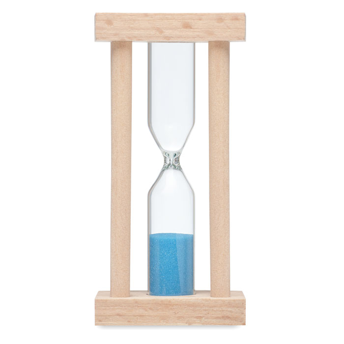 Houten-zandloper-Douchetimer-3-minuten-bedrukken-beige