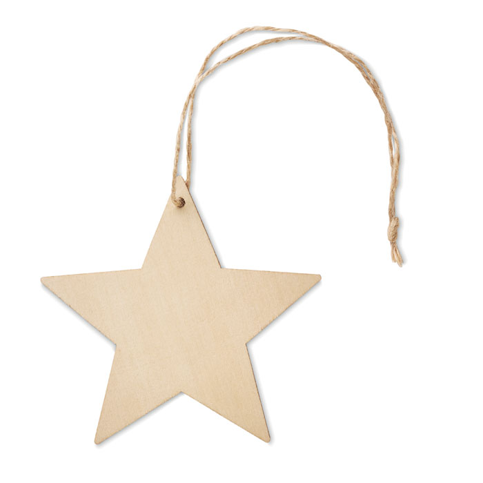 Kerst-ornament-kerstster-MDF-bedrukken-beige