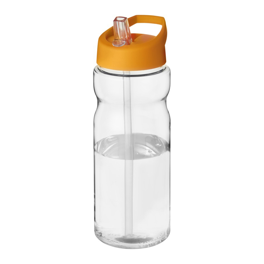 H2O-Active-Base-bidon-met-fliptuitdeksel-650-ml-bedrukken-transparant-oranje