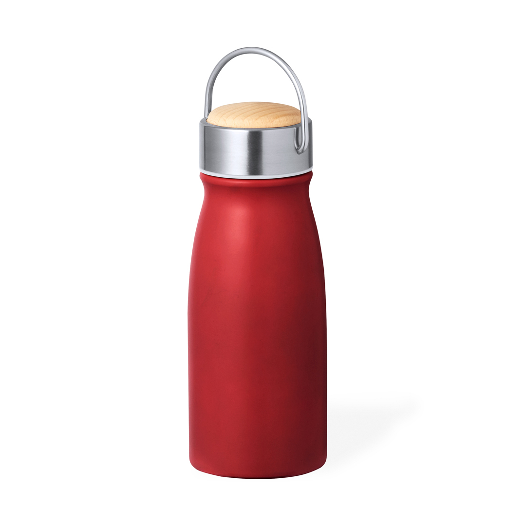 Thermosbeker-met-handvat-RVS-en-hout-350-ml-bedrukken-rood
