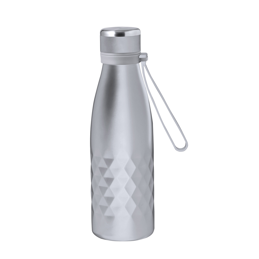 Thermosfles-met-ruitpatroon-Draaglus-RVS-550-ml-bedrukken-zilver