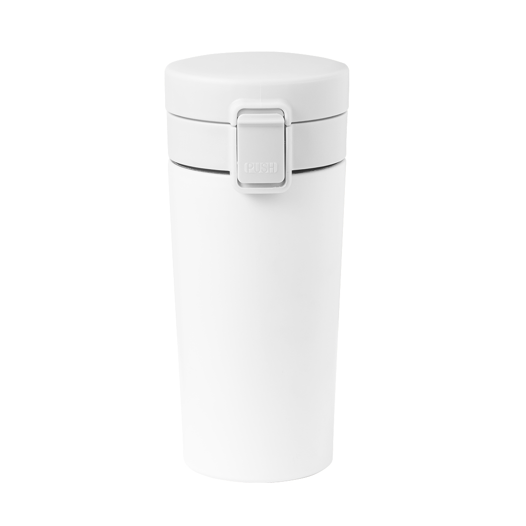 RVS-thermosbeker-met-druksluiting-380-ml-bedrukken-wit