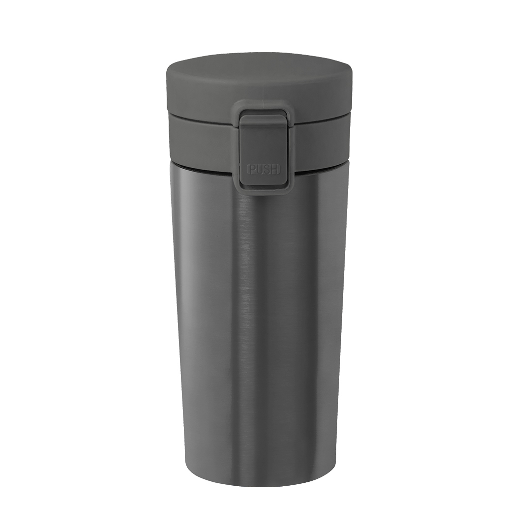 RVS-thermosbeker-met-druksluiting-380-ml-bedrukken-grijs