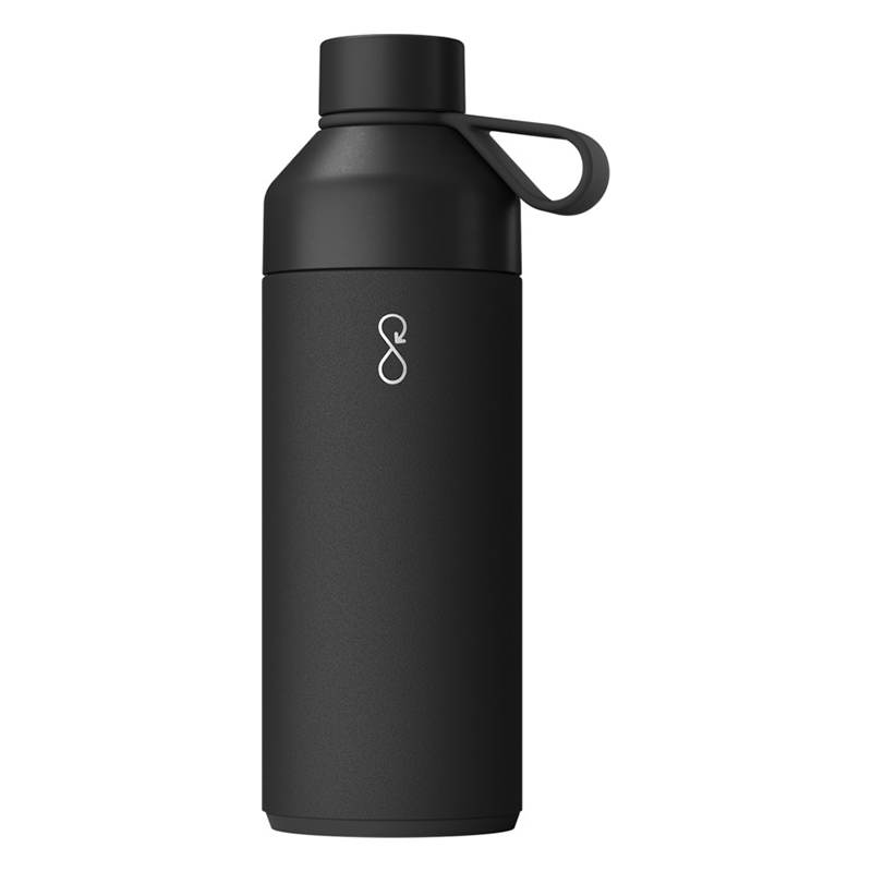 Ocean-Bottle-thermosfles-Met-draaglus-1L-bedrukken-zwart