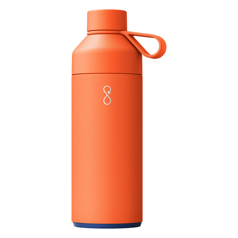 Ocean-Bottle-thermosfles-Met-draaglus-1L-bedrukken-oranje
