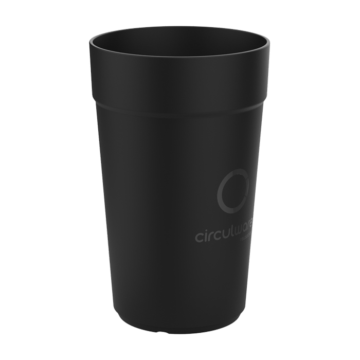 Circulware-koffiebeker-Herbruikbaar-400-ml-bedrukken-zwart