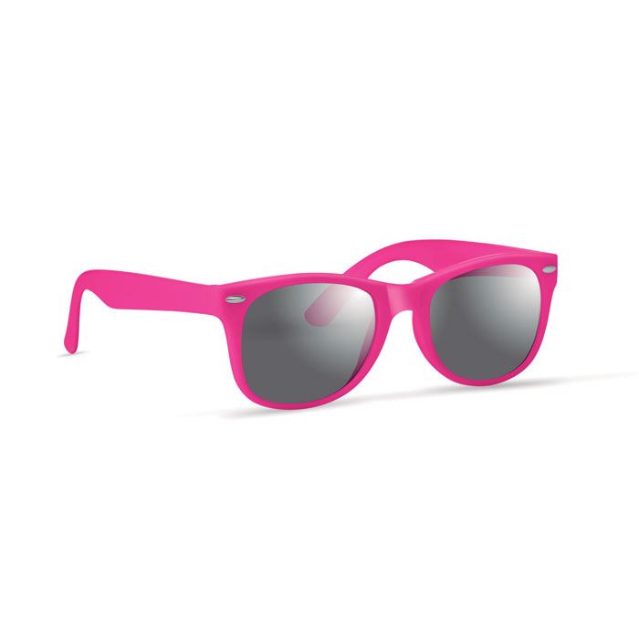 Basic-kunststof-zonnebril-UV400-bedrukken-roze