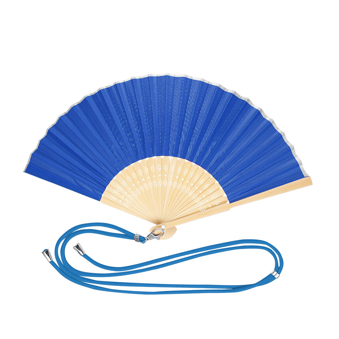Basic-waaier-Bamboe-handvat-Met-koord-bedrukken-blauw