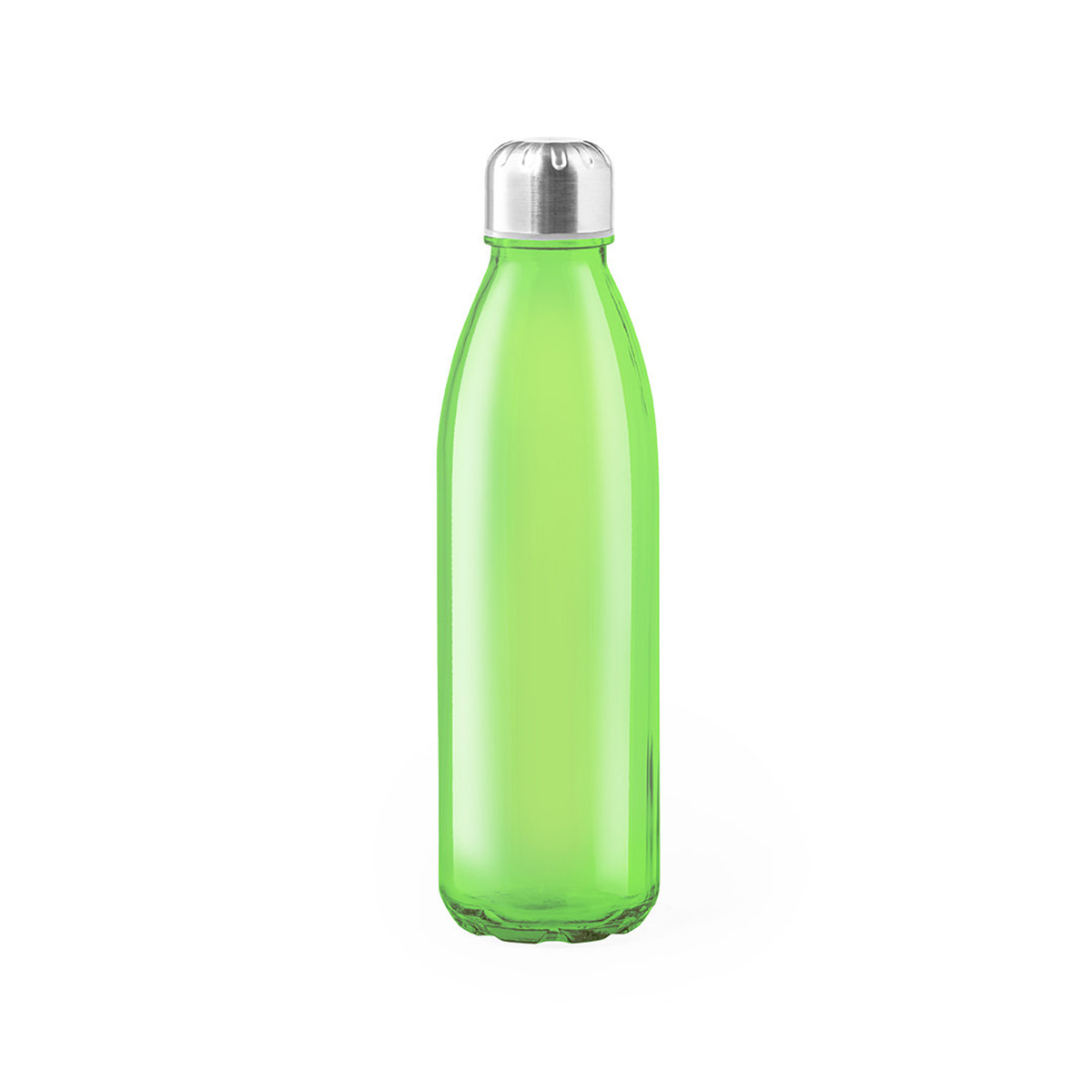 Glazen-waterfles-met-RVS-schroefdop-650-ml-bedrukken-lichtgroen