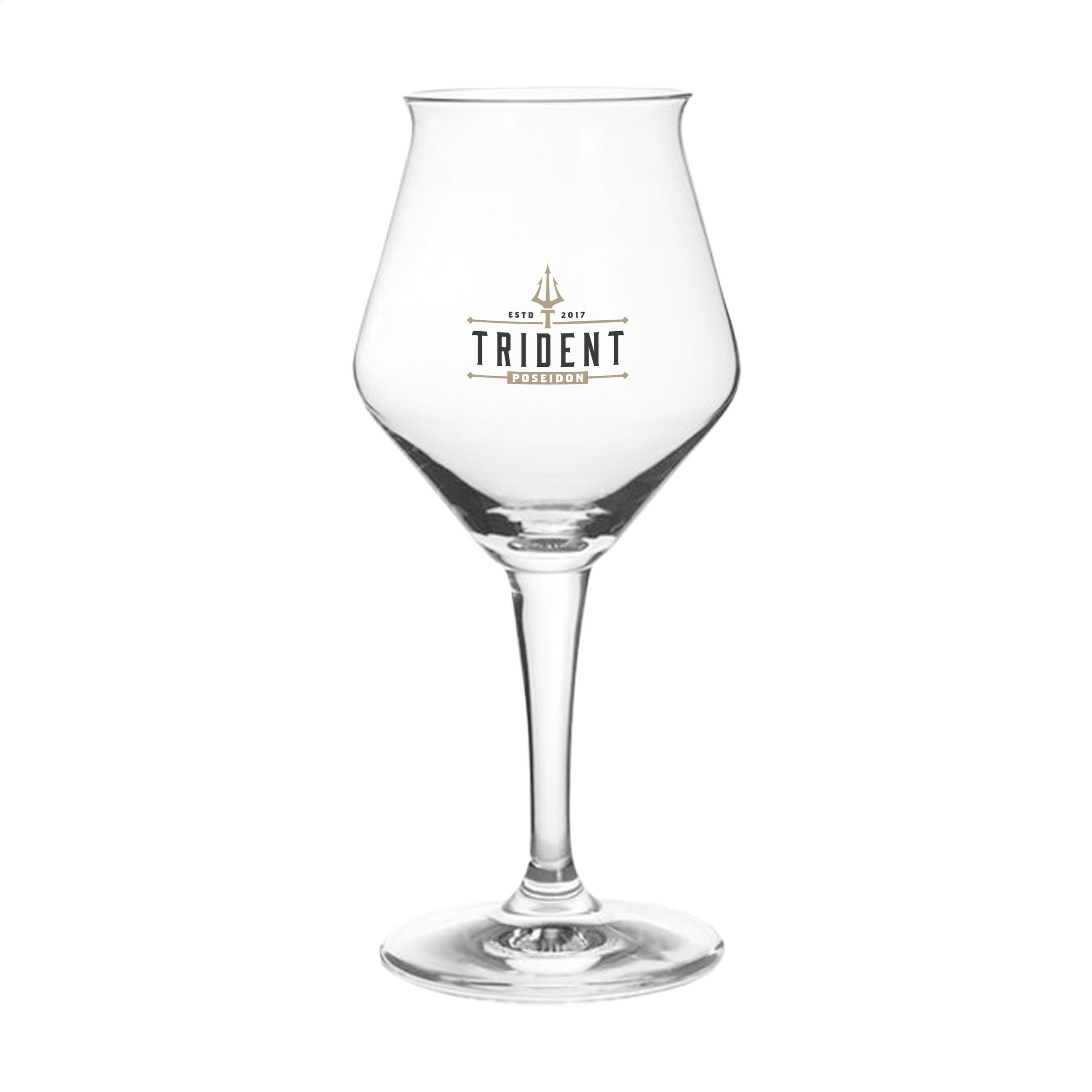 Bierglas-op-voet-Tulpvormige-kelk-420-ml-bedrukken-transparant