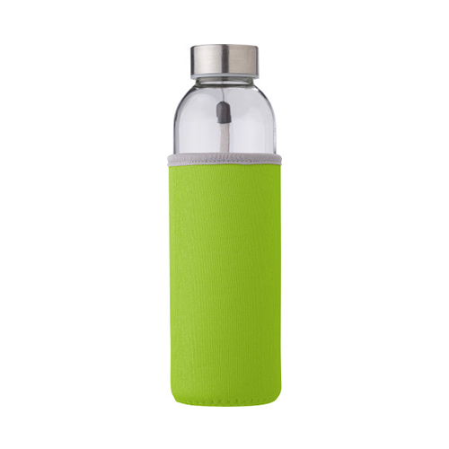 Glazen-fles-met-hoes-500-ml-bedrukken-groen