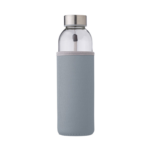 Glazen-fles-met-hoes-500-ml-bedrukken-grijs