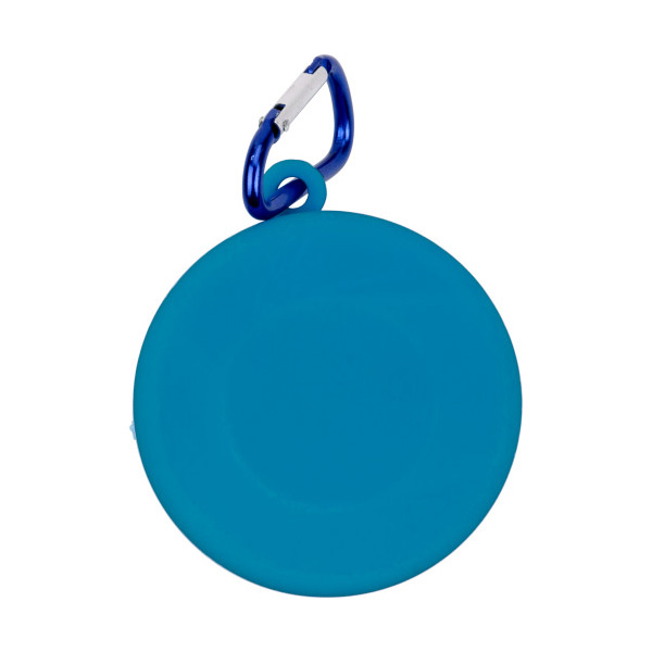 Opvouwbare-drinkbeker-met-karabijnhaak-Kunststof-220-ml-bedrukken-blauw