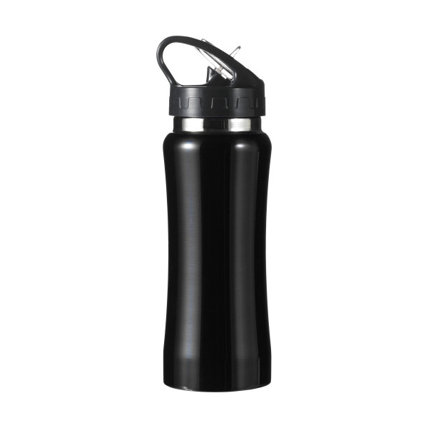 RVS-drinkfles-met-inklapbare-drinktuit-600-ml-bedrukken-zwart
