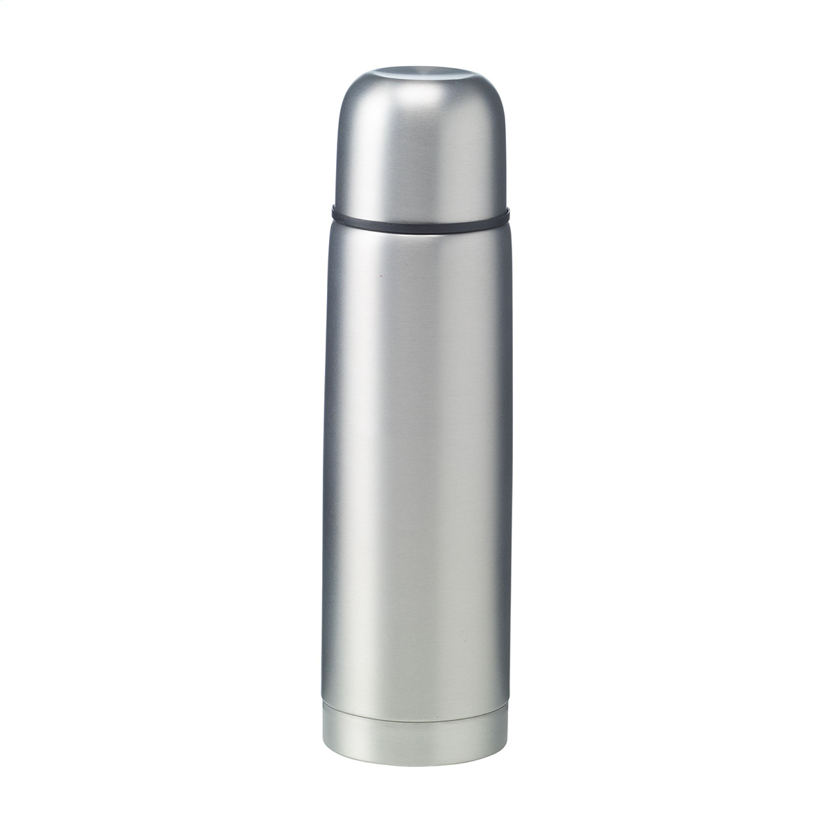 Frosted-metallic-thermosfles-Gerecycled-RVS-500-ml-bedrukken-zilver