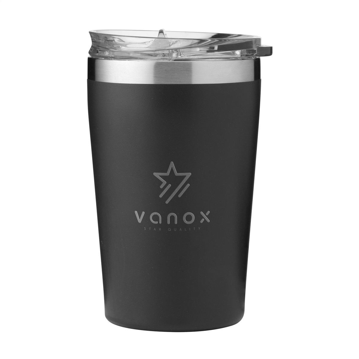 Koffiebeker-gerecycled-RVS-380-ml-bedrukken-zwart