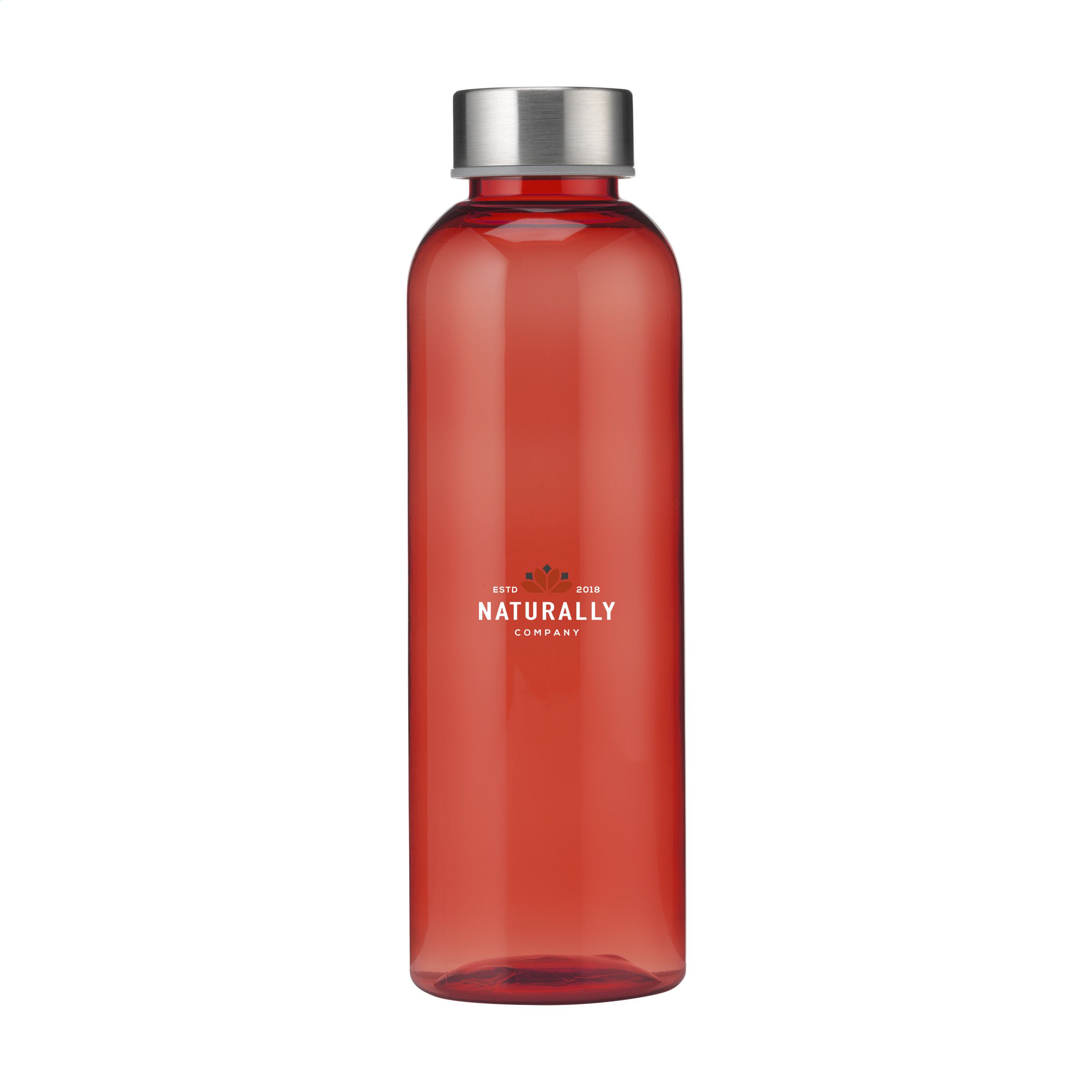 RPET-waterfles-met-RVS-schroefdop-500-ml-bedrukken-rood