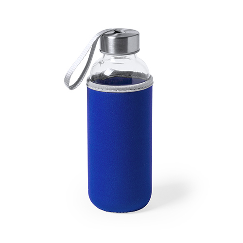 Glazen-fles-Kaspi-Met-hoes-420-ml-bedrukken-blauw