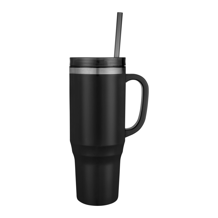 Thermosbeker-met-rietje-Gerecycled-RVS-12L-bedrukken-zwart