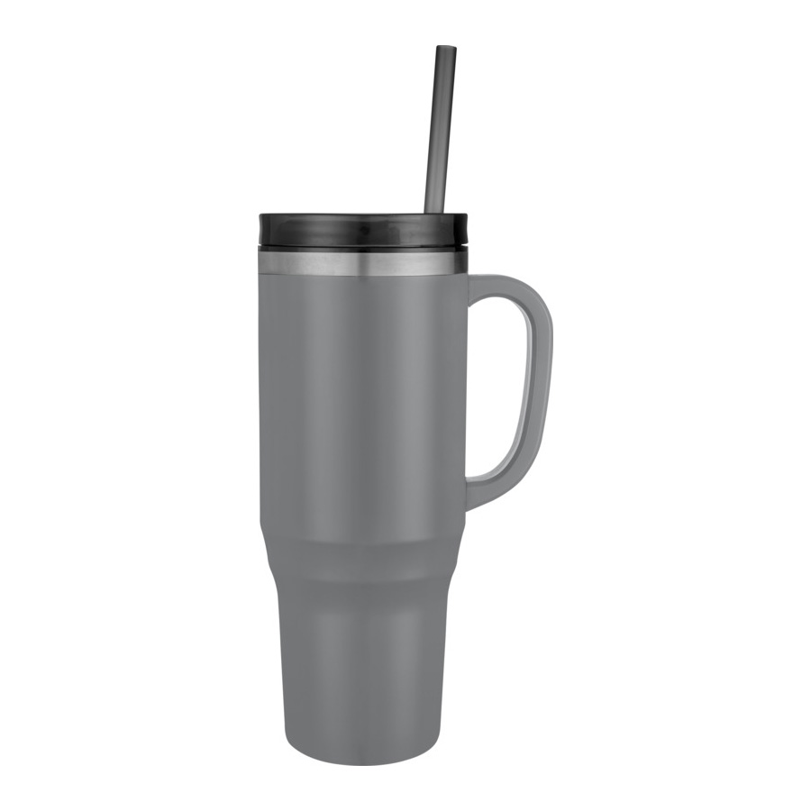 Thermosbeker-met-rietje-Gerecycled-RVS-12L-bedrukken-grijs