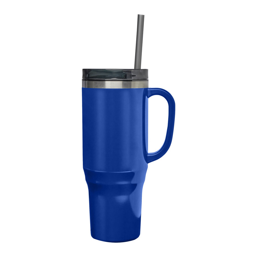 Thermosbeker-met-rietje-Gerecycled-RVS-12L-bedrukken-blauw