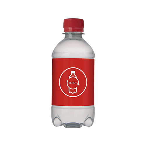 Bronwater-met-draaidop-RPET-330-ml-bedrukken-rood