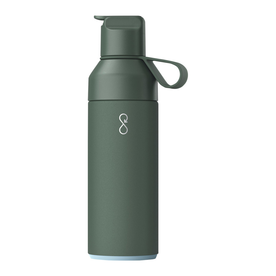 Ocean-Bottle-GO-thermosfles-Gerecycled-RVS-500-ml-bedrukken-donkergroen