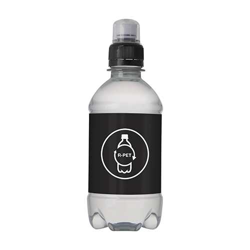 Bronwater-met-sportdop-RPET-330-ml-bedrukken-zwart