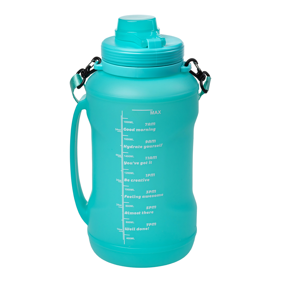 Duradis-opvouwbare-siliconen-waterfles-Met-inhoudsindicatie-2-liter-bedrukken-turquoise